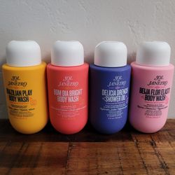 Set Of 4 Sol De Janeiro Body Wash Travel Size