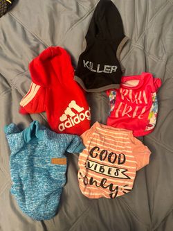 Lot of 5 Small Dog Clothes