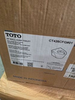 TOTO
AP Wall Mounted Elongated Chair Height Toilet Bowl Only with Skirted Design and CeFiONtect - Less Seat