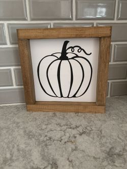 Pumpkin Wood Sign
