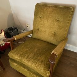 Velvet Chartreuse Rocking Chair