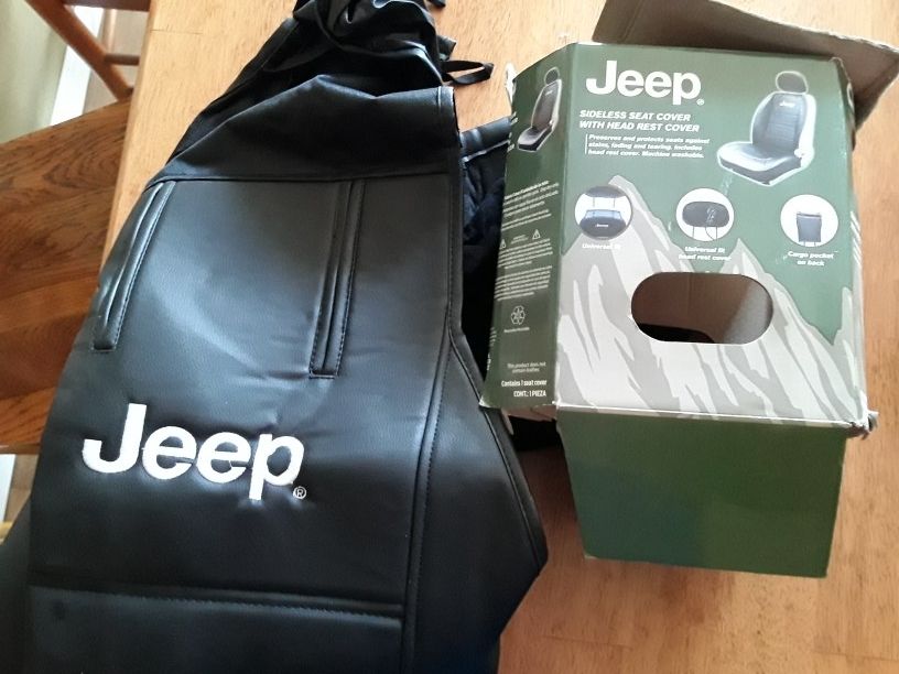 Genuine Jeep Driver Side Sideless Seat Cover And Headrest Cover