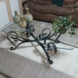 Iron Glass top Coffee Table