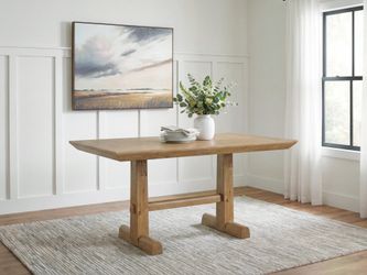 Ridgester Light Brown RECT Dining Room Counter Table (Online Special Price)