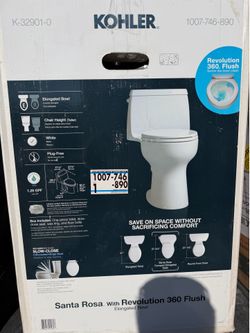 New Kohler Santa Rosa 1-Piece Elongated Toilet white