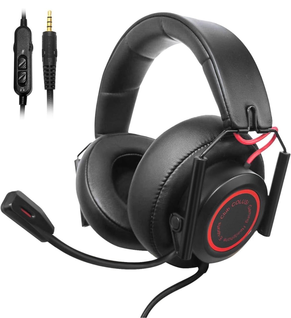 Gaming Headset for PC,PS5,PS4,Xbox One Series X/S,Switch,Laptop,Computer-Foldable Wired Gaming Headphones with Mic,Over Ear Wired Headphones with Nois