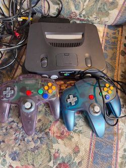 Nintendo 64 with 2 controllers