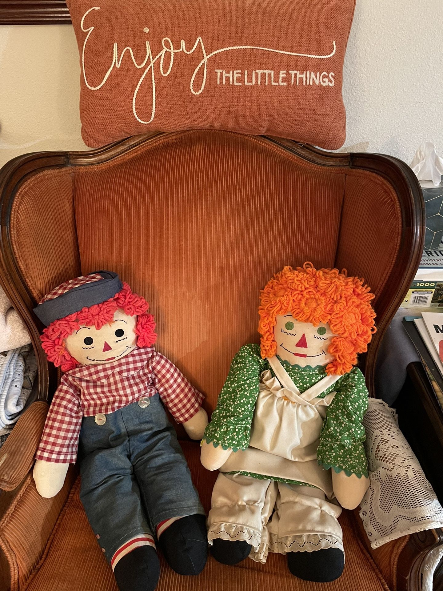 Raggedy Ann and Andy Vintage Cloth Dolls