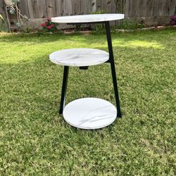 Faux Marble End Table