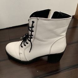 Black And White High Heal Boots 