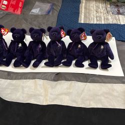Ty Princess Diana Beanie Babies (6) Rare