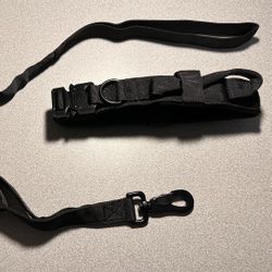 Brand New High Quality Black Dog Leash And Collar