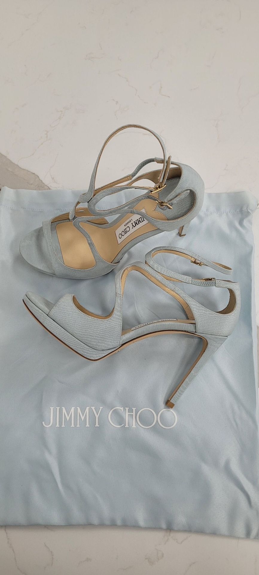 Something Blue Jimmy Choo Wedding Platform Heels