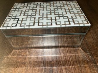(2)Mirror Glass Jewelry Box.