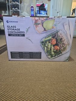 Borohouse Glass Storage Containers 12-Piece Set