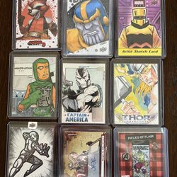8 One Of One Marvel Artist Sketch Cards And Autos 