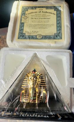 Bradford Exchange "The Mask of Tutankhamun" Limited Edition Collectible – COA Included