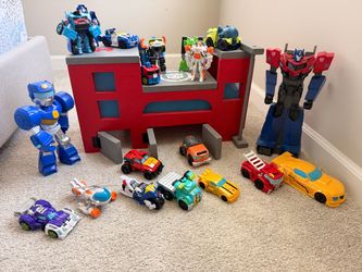 Transformers Rescue Bots Large Toy Lot with Playset