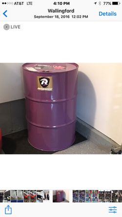 Empty race fuel drum