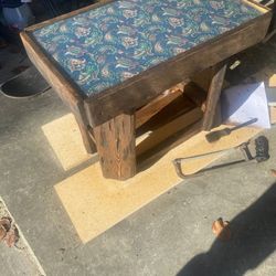 Handmade tempered glass-top coffee table