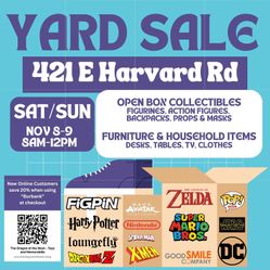 Holiday Gift Yard Sale – Pop Culture Collectibles, Toys & Apparel