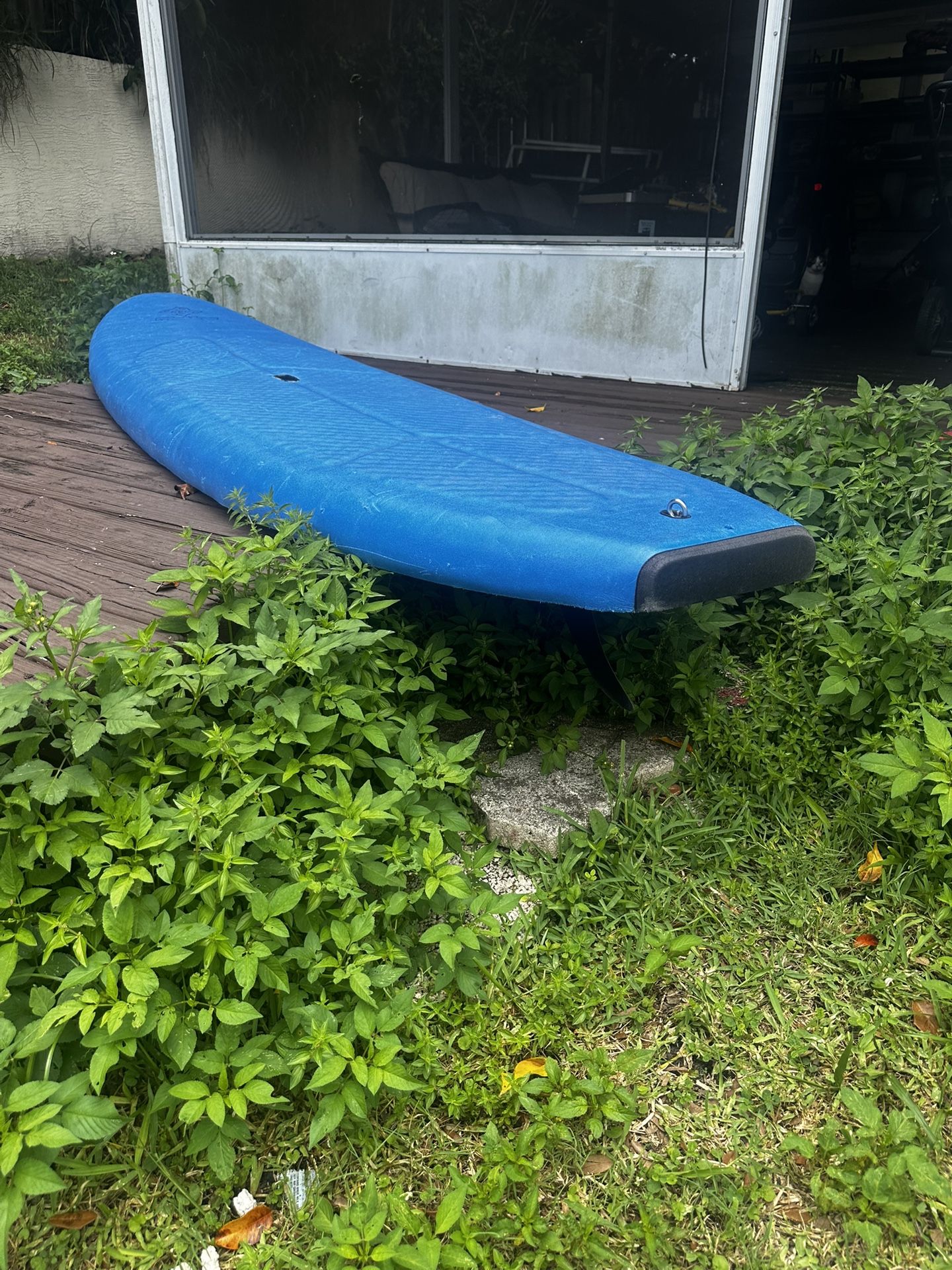 Foam paddle board with paddles