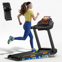 Treadmill with incline and screen
