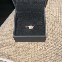 Now + Forever Round-Cut Diamond Halo Engagement Ring 1/4 ct tw 10K Two-Tone Gold