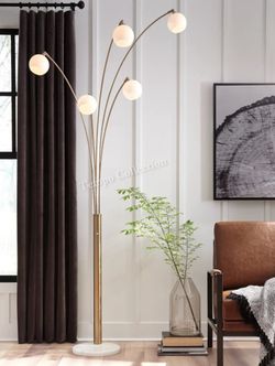 Floor Lamp with Marble Base, Living Room Lamp