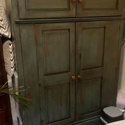 Dark Green Cabinet 