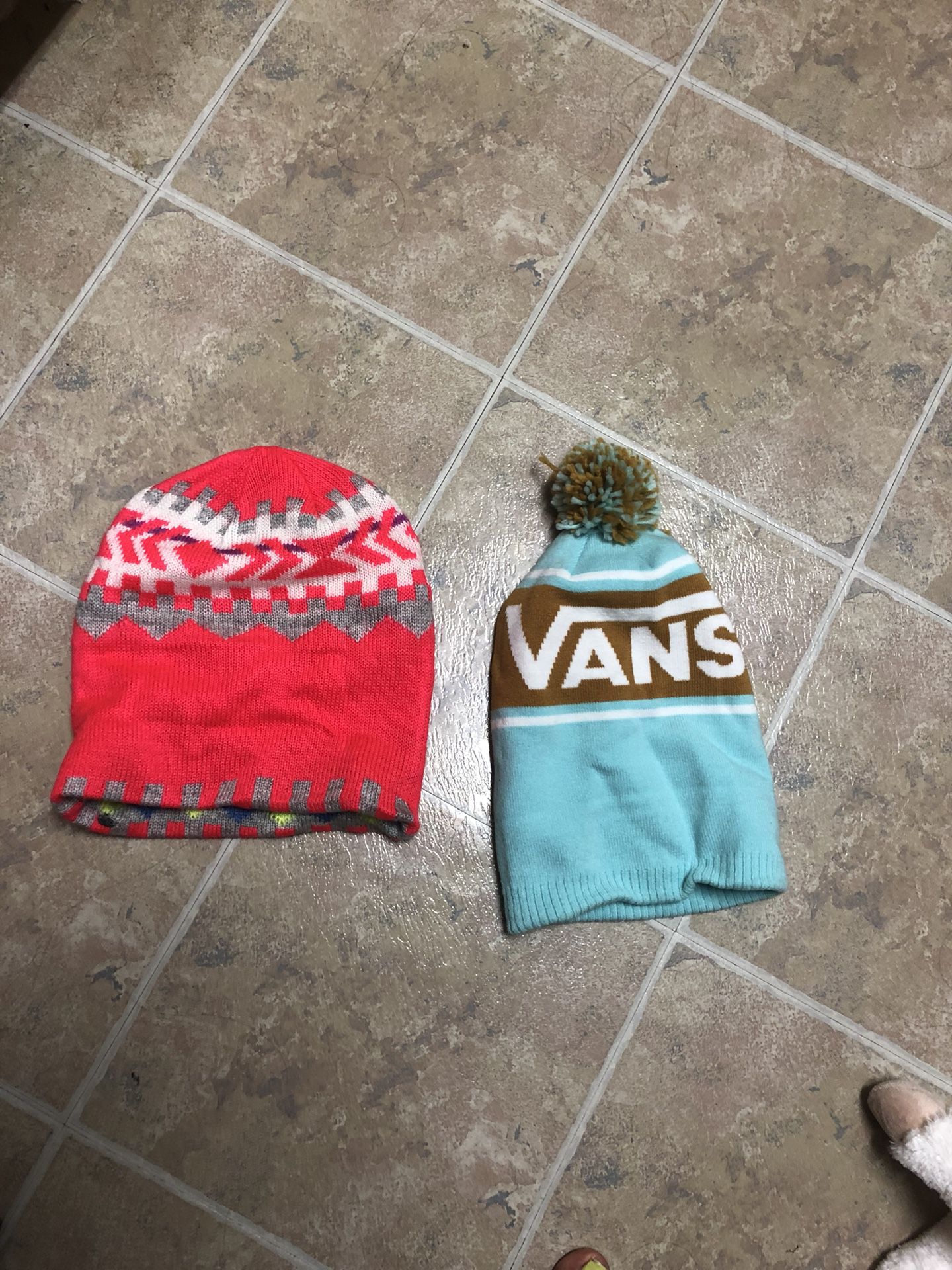 One size fits all Vans and American Eagle Beanies