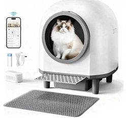 WARCAT Automatic Self-Cleaning Cat Litter Box, Gray, 90-L