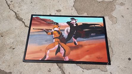 Furry Art Print Framed Wall Poster