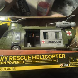 Brand New Heavy Rescue Army Helicopter Works Great Brand New