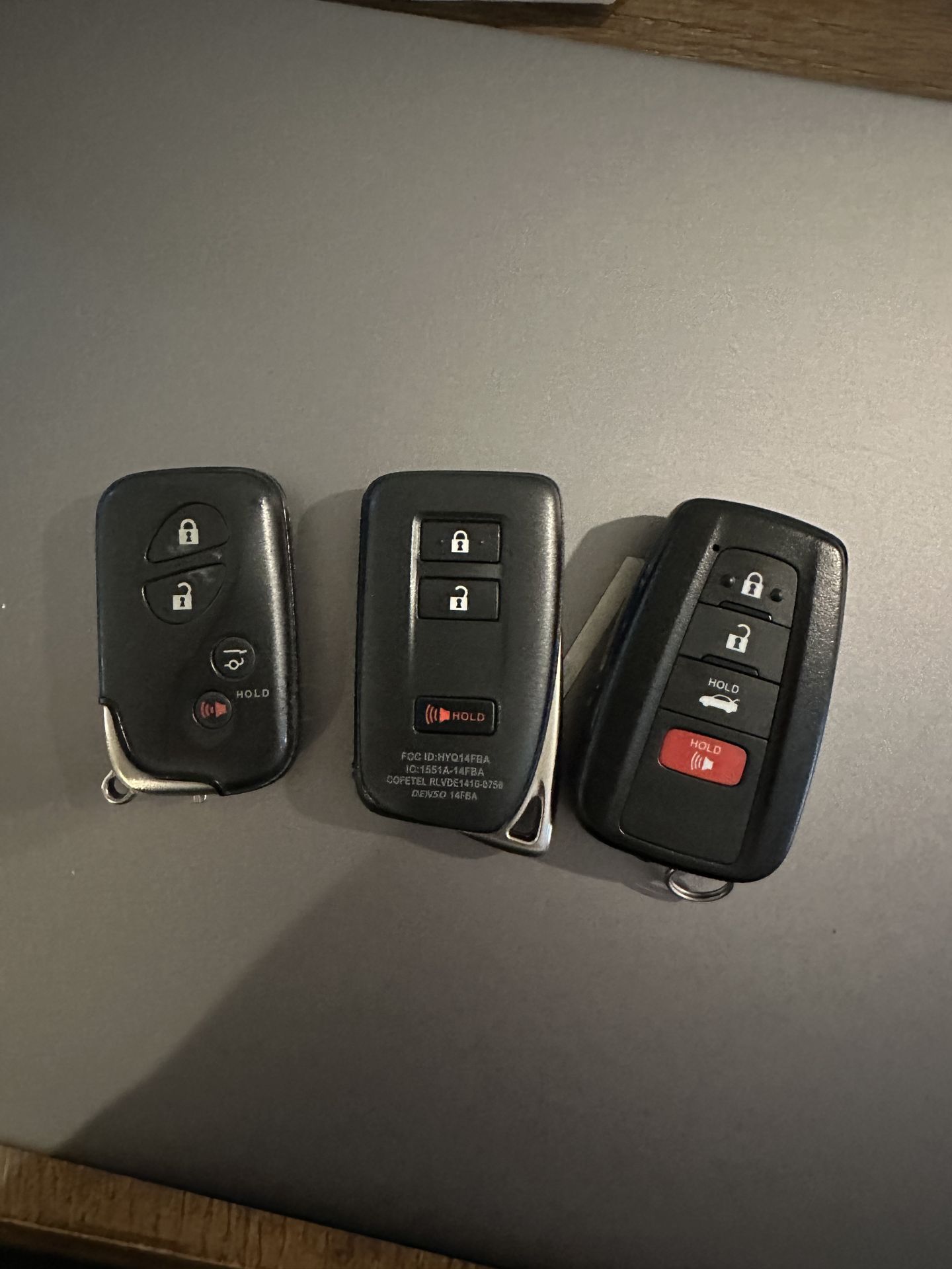 Lexus and Toyota keys