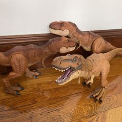 Jurassic World Thrash n' Throw Stompin T-Rex Dinosaur 2017 Mattel Roar Stomp