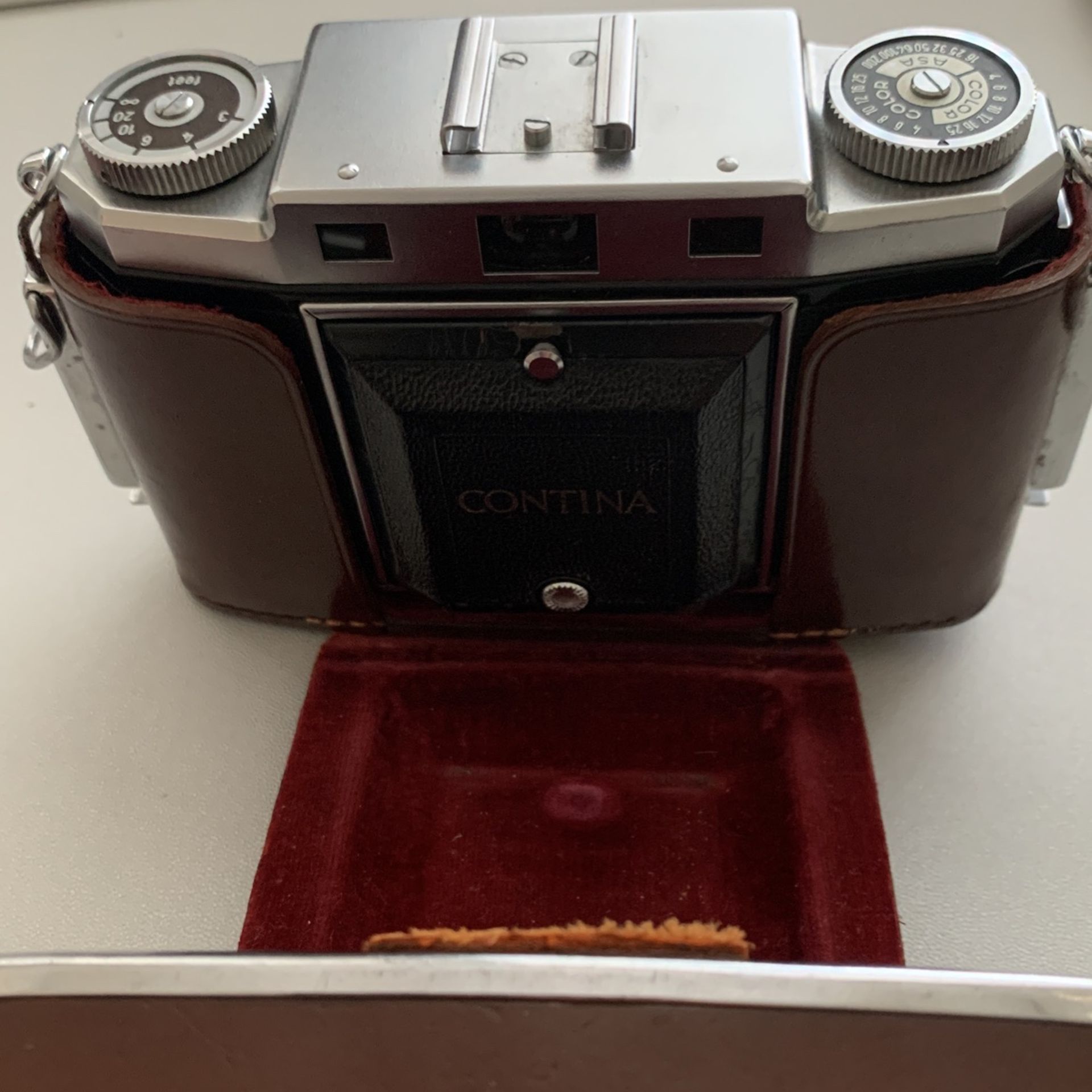 Vintage Camera Zeiss Ikon Contina German W Leather Case