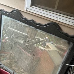Big Vintage Black Mirror
