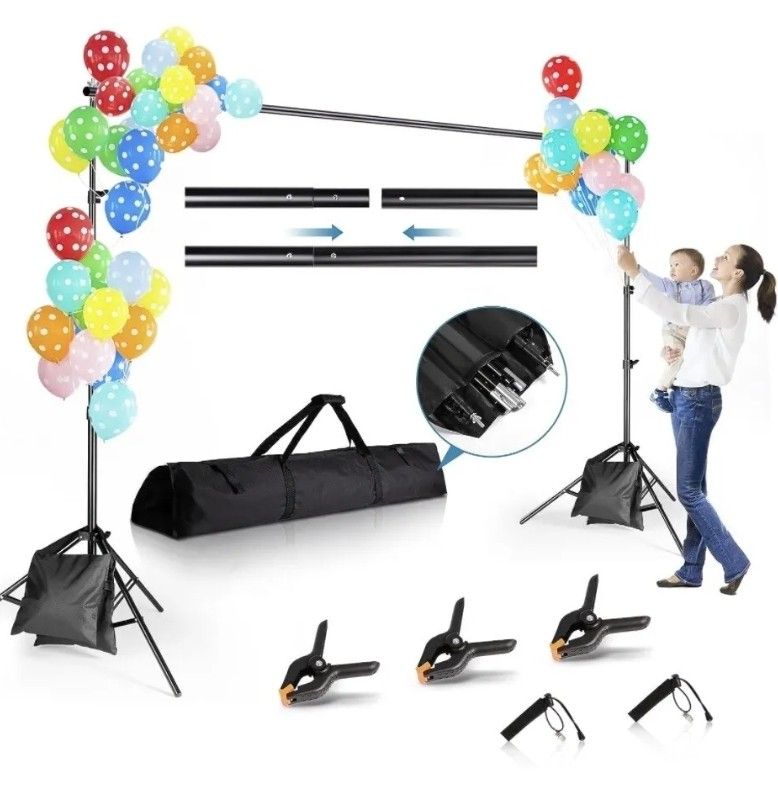 Backdrop Stand 8.5x10ft Photo Video Studio Adjustable Backdrop Stand