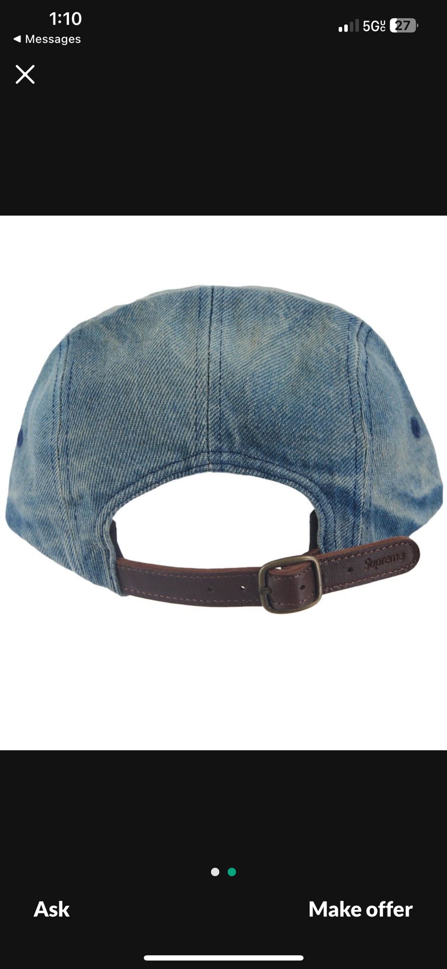 Supreme Washed Chino Twill Camp Hat 2024