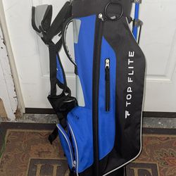 Top Flite Golf Bag Kids Boys Youth Size Used Pre Owned Sports Zip Storage Gear Equipment