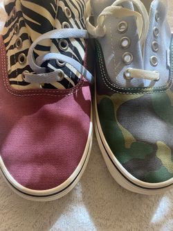 Vans Shoes New Era Shoes Mens Size 9.5 Women Via 11 Brand New Camo Zebra Street Wear Custom