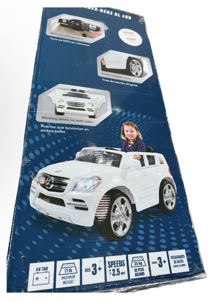 New In Box Rollplay 6V Mercedes-Benz GL450 SUV Powered Ride-On White