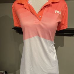 Orange Fila golf shirt