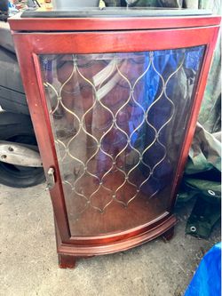 Wine cabinet wooden with granite top