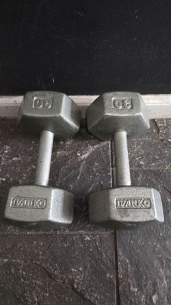 30LB IVANKO STEEL DUMBBELLS HEX DUMBBELL WEIGHTS
