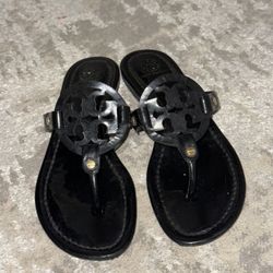 Tory Burch Miller Patent Sandals Black