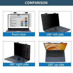 Easy On/Off Removable 180 Degree, Privacy Screen Protector, Laptop Privacy Filter With  Flips, Anti Peep Film For Macbook Pro 13.3 Inch (2020)