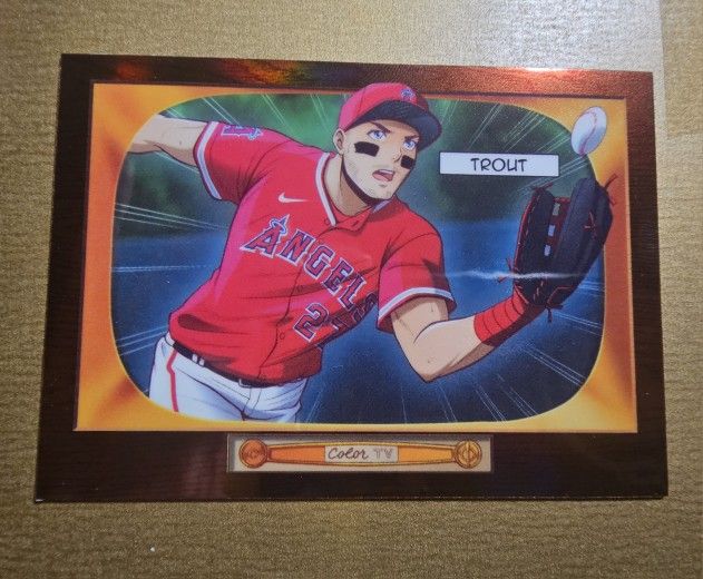 Mike Trout. 1955 Style. Bowman Anime. Television Update. Super Cool. 2024.