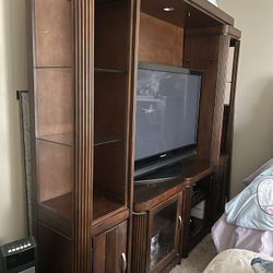 Tv Stand And Old Tv